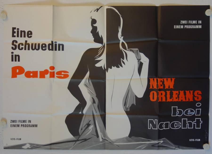 The Flamboyant Sex / New Orleans After Dark re-release german doublepanel movie poster